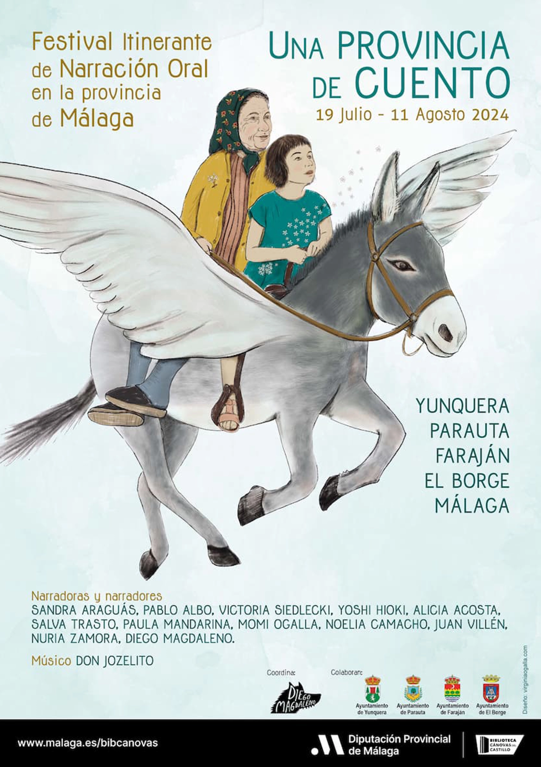 Cartel Festival Itinerante de Narracion Oral en la provincia de Málaga