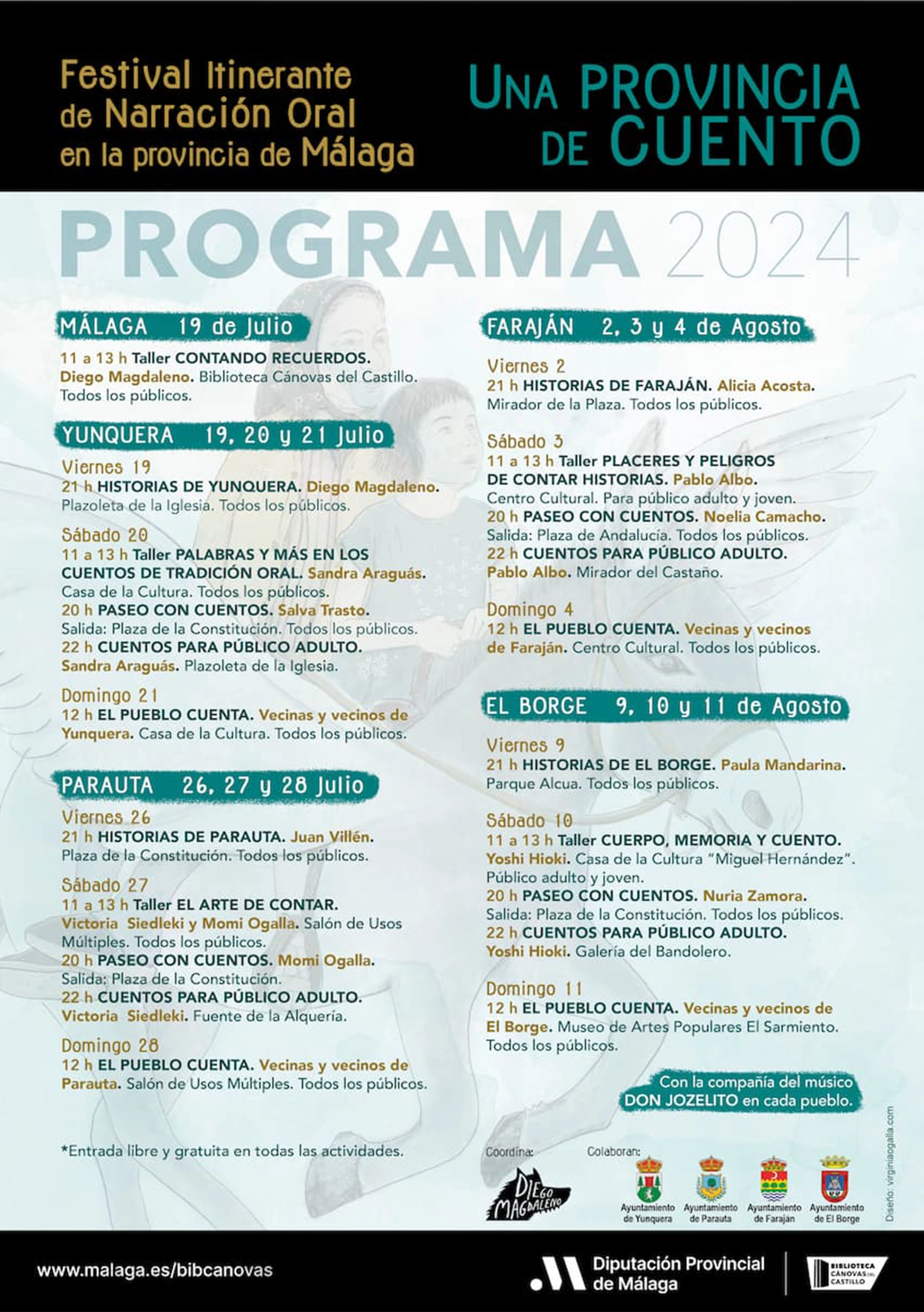 Programa 2024 Festival Itinerante de Narracion Oral en la provincia de Málaga