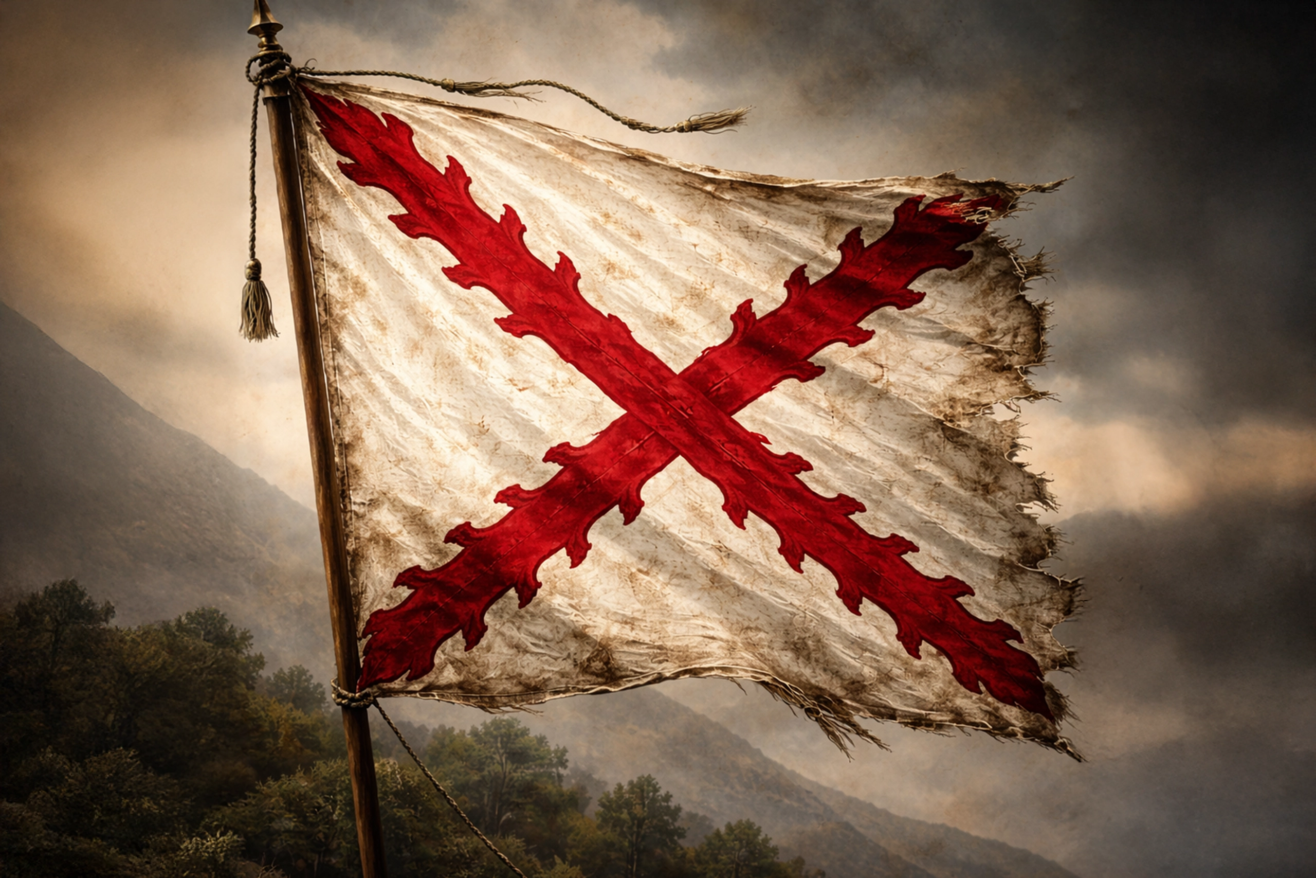 Bandera con la cruz de Borgoña