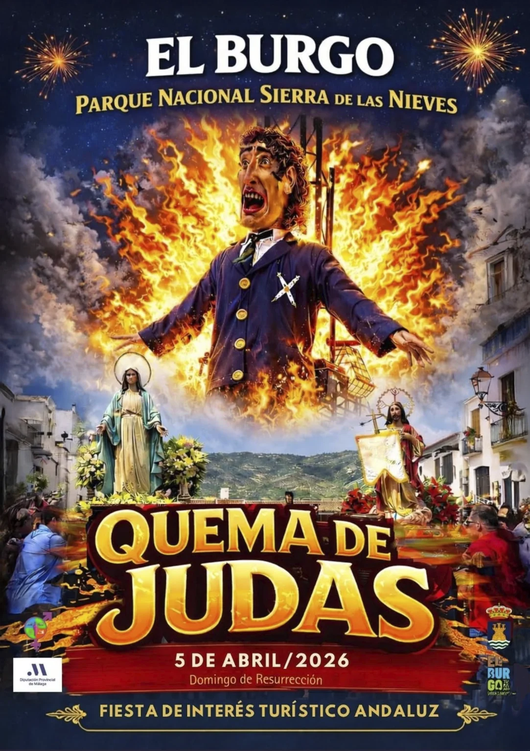 Cartel Oficial Quema de Judas El Burgo
