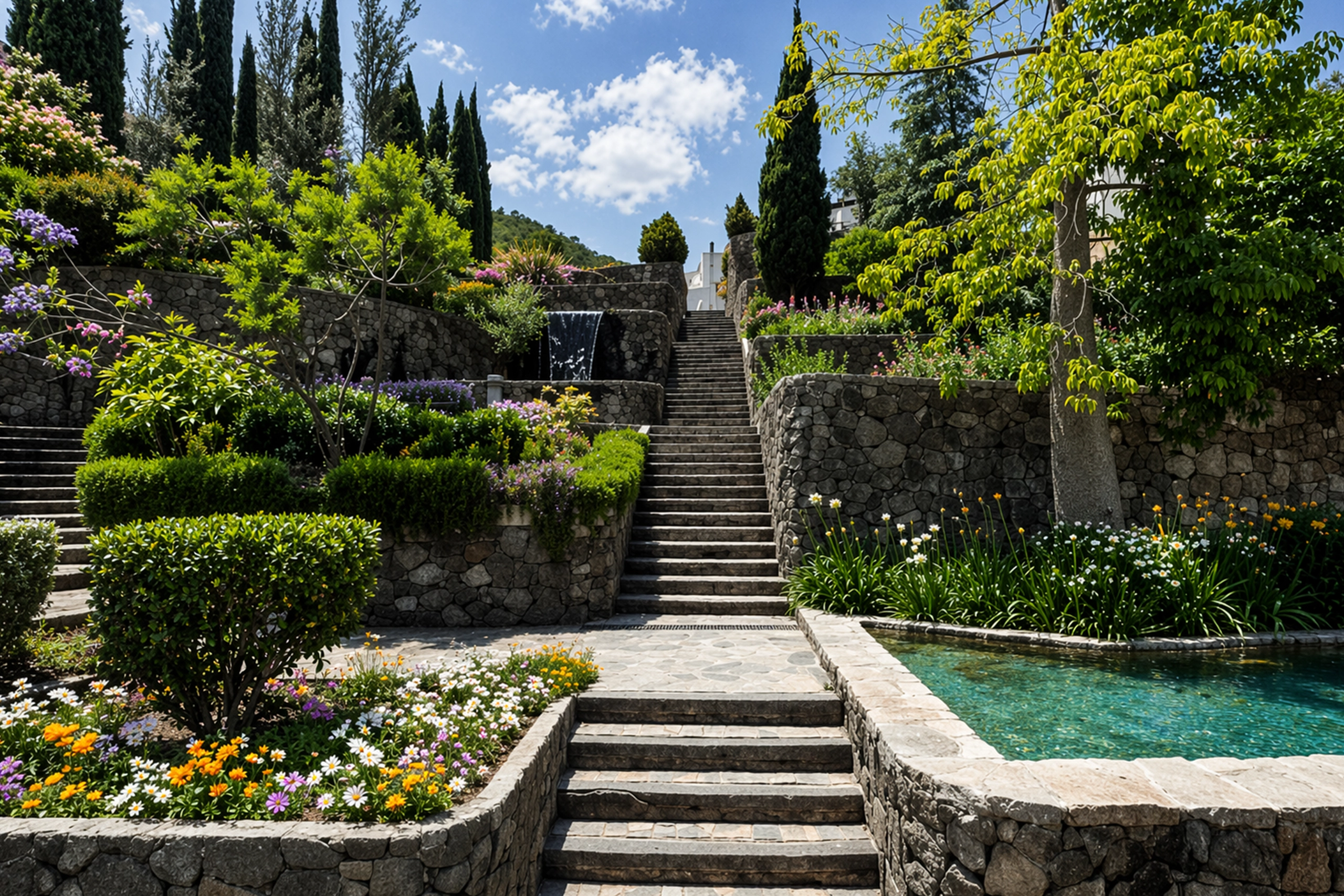 La Escalinata Turística y Jardines en el corazón urbano.