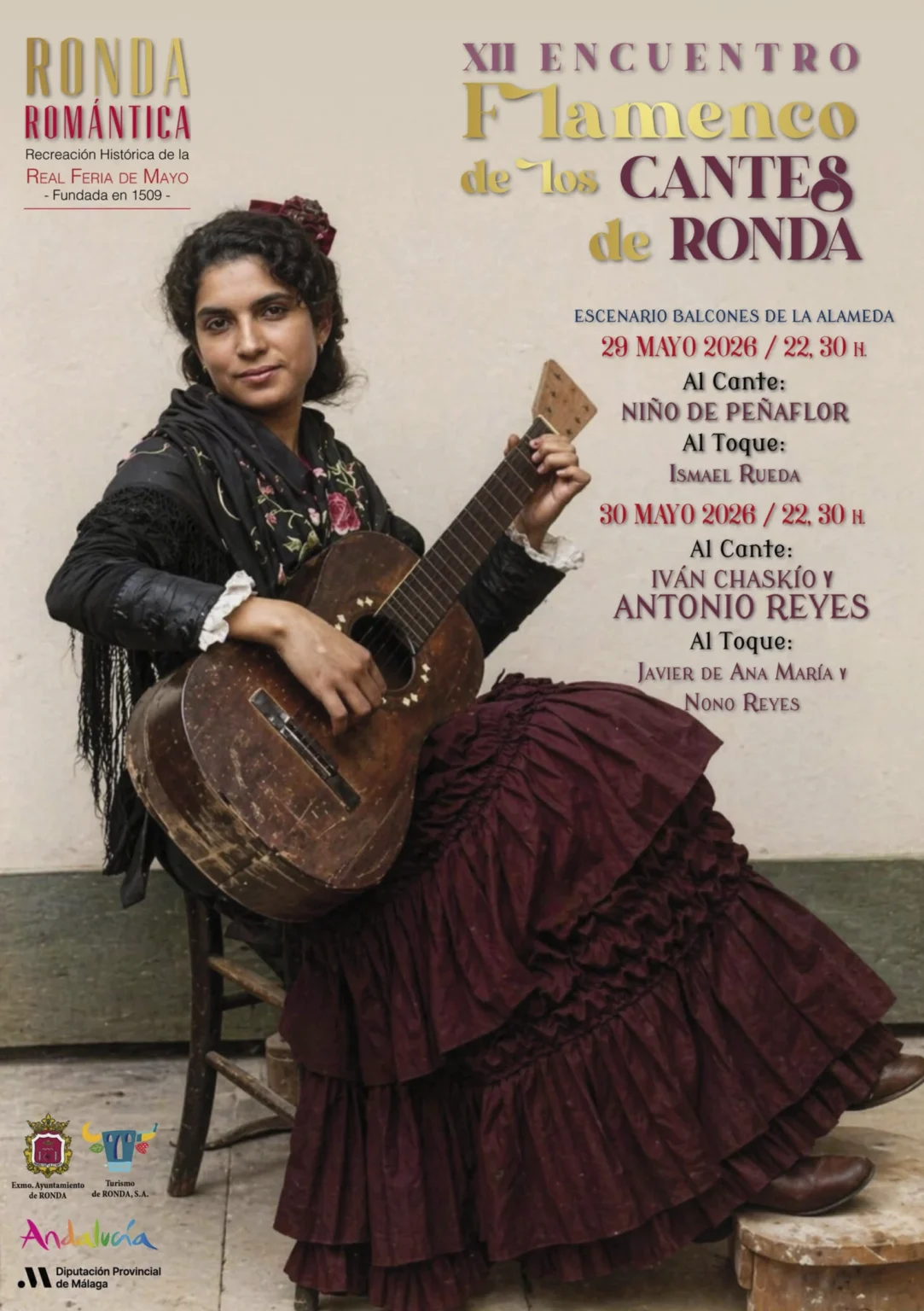 Cartel Oficial XII Encuentro Flamenco de los Cantes de Ronda