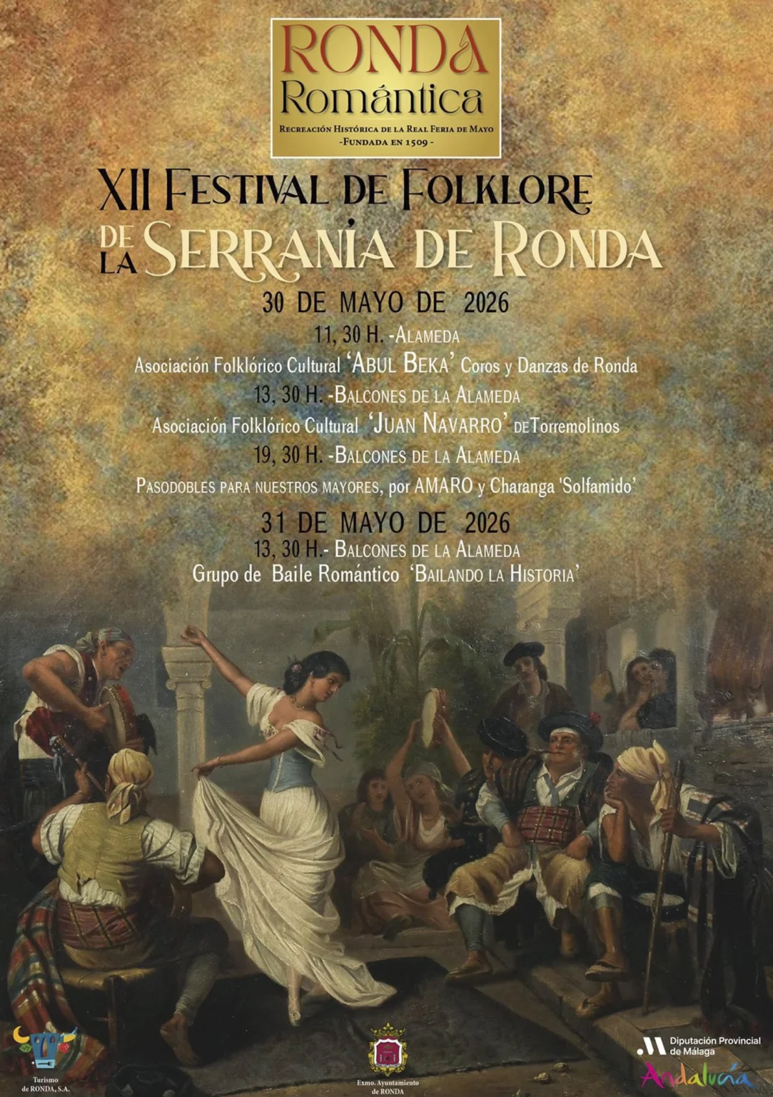 Cartel Oficial XII Festival de Folklore de la Serranía de Ronda