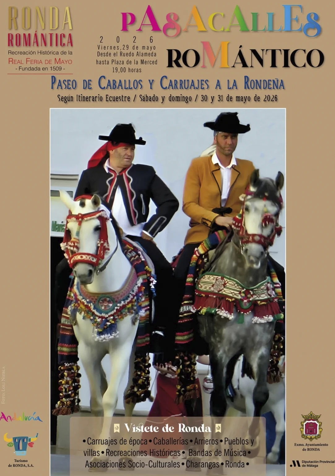 Cartel Oficial XII edición del Pasacalles Romántico y el tradicional Paseo de Caballos y Carruajes