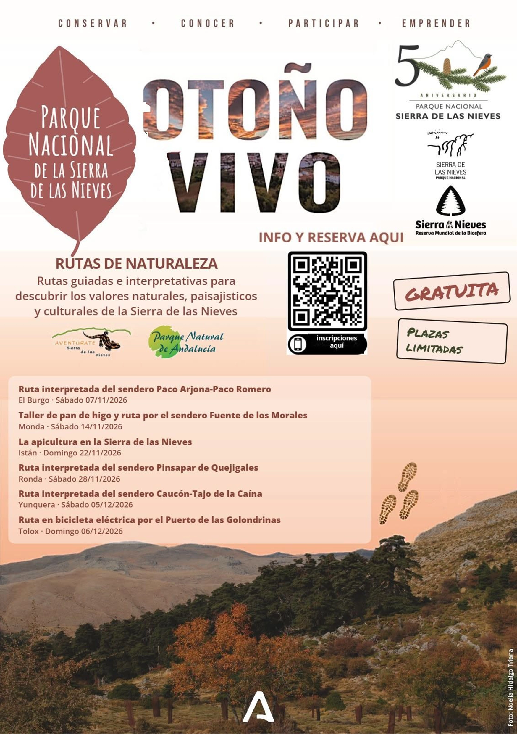 Cartel Oficial Otoño Vivo - Parque Nacional Sierra de las Nieves